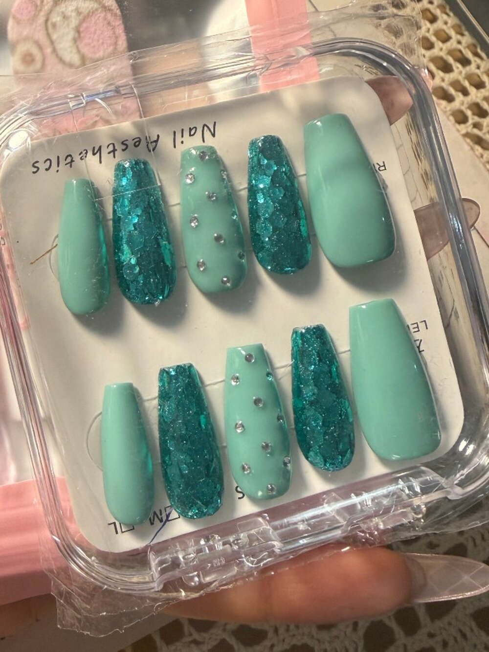 Customizable handmade press-on nails reusable
